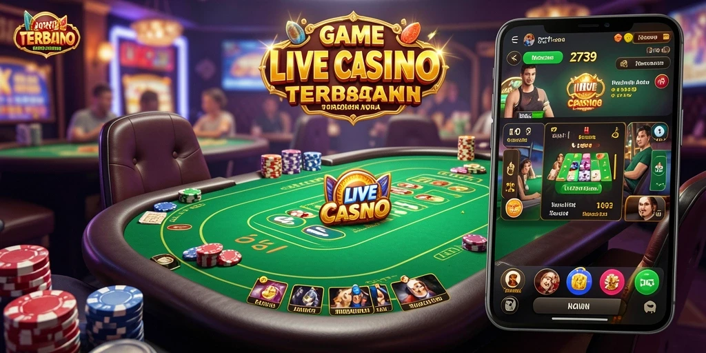 Tampilan menarik gameplay Live Casino di aplikasi 2739.