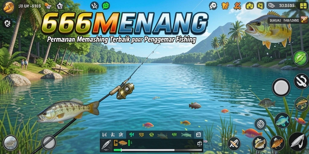 Tampilan gameplay 666MENANG yang menakjubkan saat memancing.