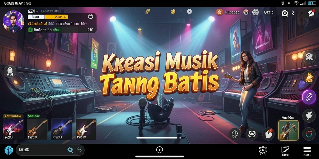 Tampilan fitur utama 8ZK menampilkan kreativitas dalam musik.