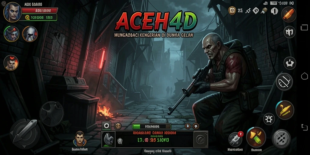 Tangkapan layar menampilkan suasana kelam dan menakutkan dalam permainan ACEH4D.
