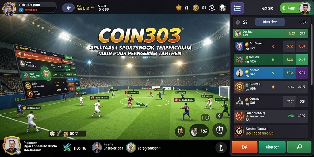 Tampilan antarmuka COIN303 dengan berbagai pilihan taruhan olahraga.