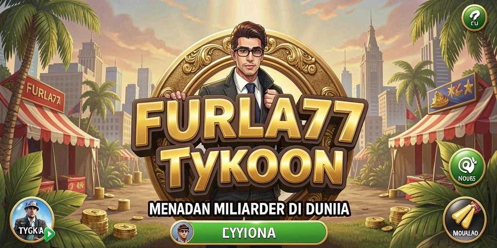Tampilan gameplay menarik FURLA77 dengan berbagai pilihan bisnis Tycoon.