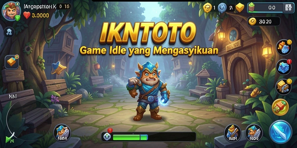 Tampilan gameplay menarik dari IKNTOTO yang menunjukkan kemajuan idle.
