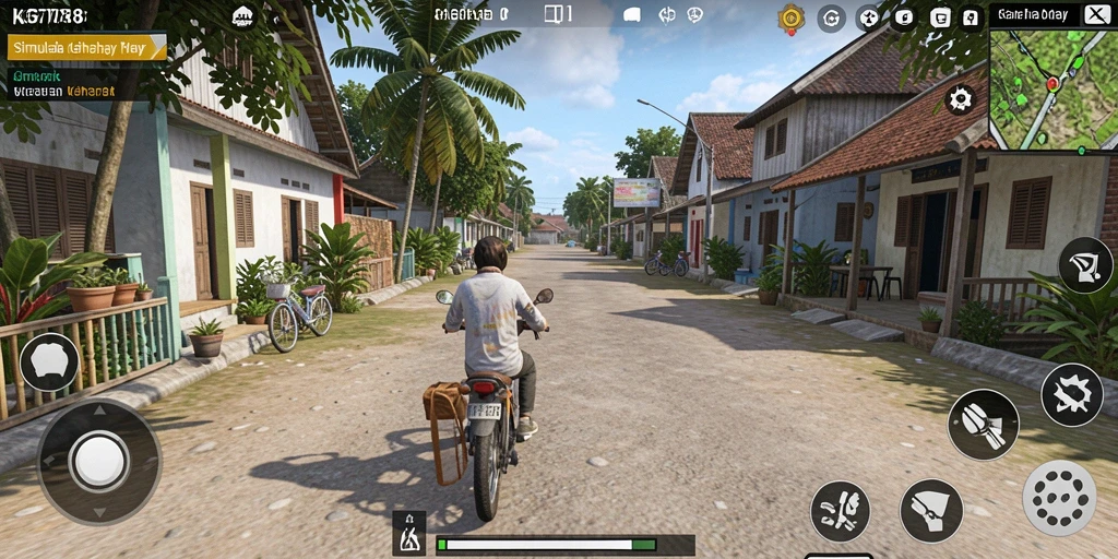 Screenshot gameplay KG778 menampilkan interaksi karakter dalam simulasi kehidupan.