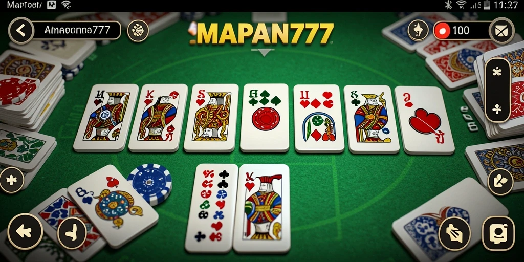 Tampilan antarmuka game domino MAPAN777 yang menarik dan interaktif.