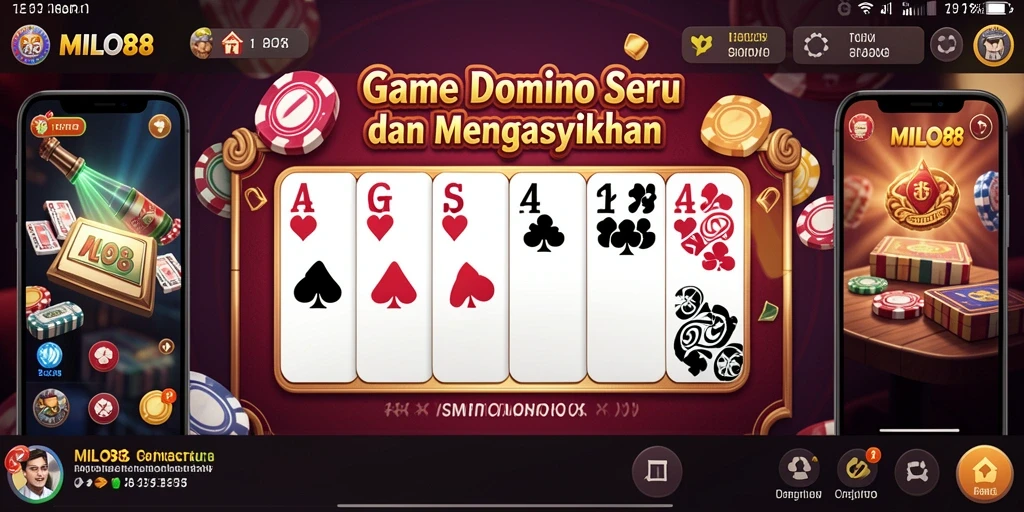 Tampilan menarik dari gameplay Domino di MILO88.