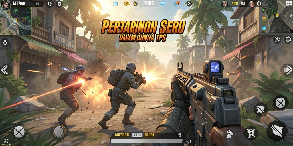 Tampilan gameplay seru dari MT966 dengan aksi TPS yang mendebarkan.