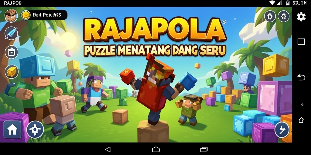 Screenshot utama RAJAPOLA menampilkan gameplay Puzzle seru.