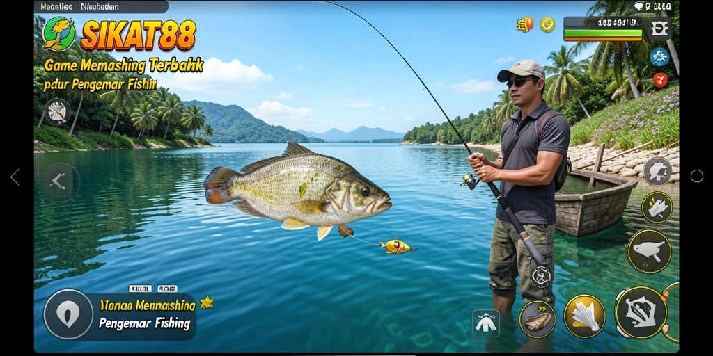 Tampilan gameplay menawan dari SIKAT88 dengan suasana memancing yang realistis.