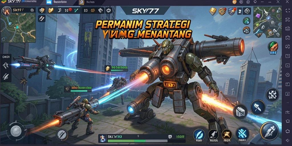 Tampilan gameplay SLG yang menarik dalam SKY77.