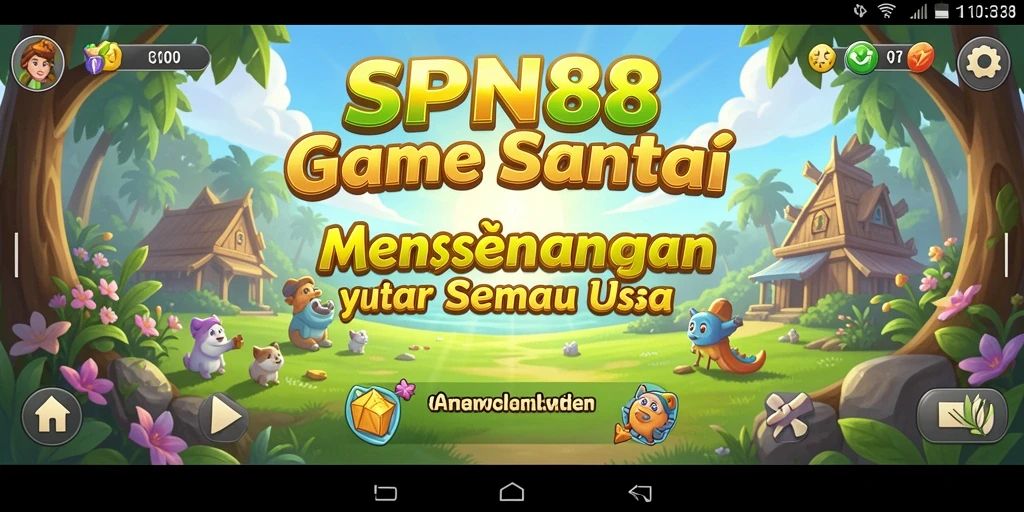 Tampilan gameplay SPN88 yang menghibur dan penuh warna.