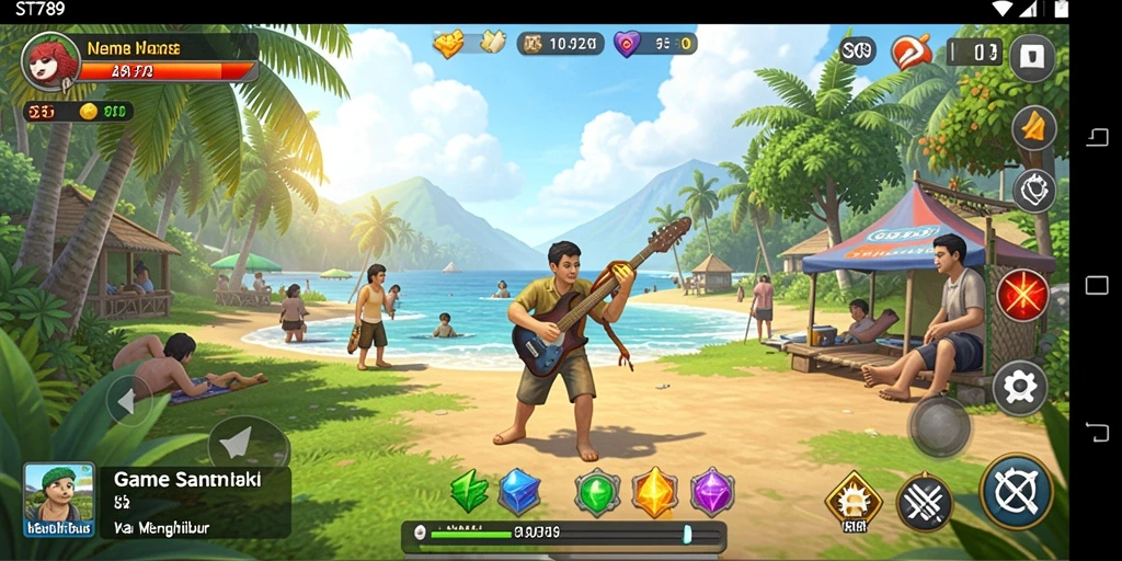 Tampilan gameplay ST789 yang ceria dan menghibur.