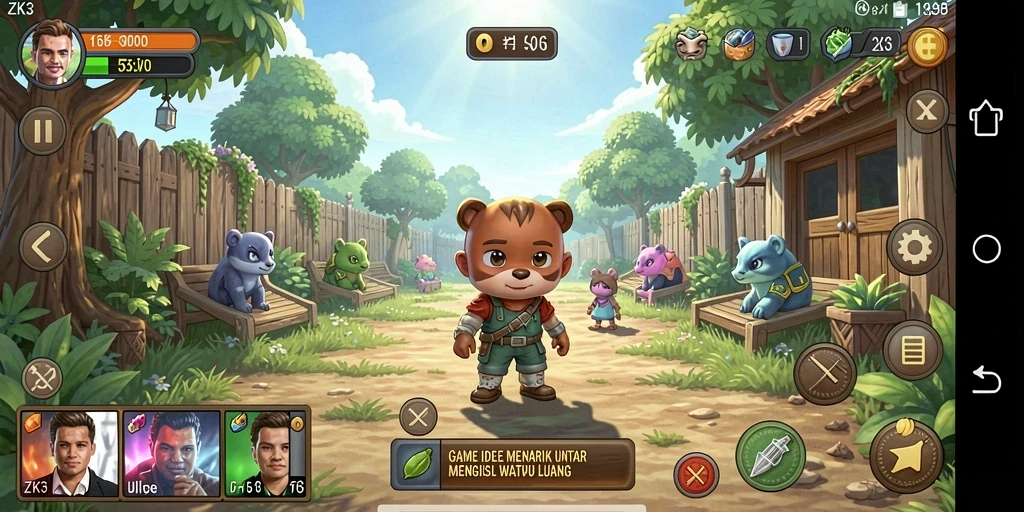 Tampilan menarik dari gameplay ZK3 yang santai.